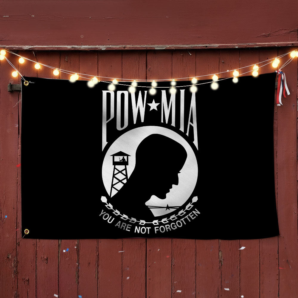 Patriotic POW/MIA Grommet Flag - You Are Not Forgotten, Canvas, Double-Sided