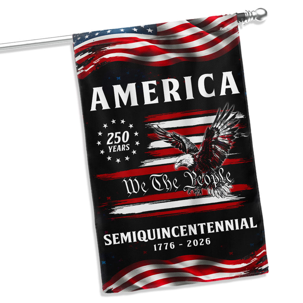 250 Years of America Garden Flag, Patriotic We The People 1776 2026 Double-Sided Decor