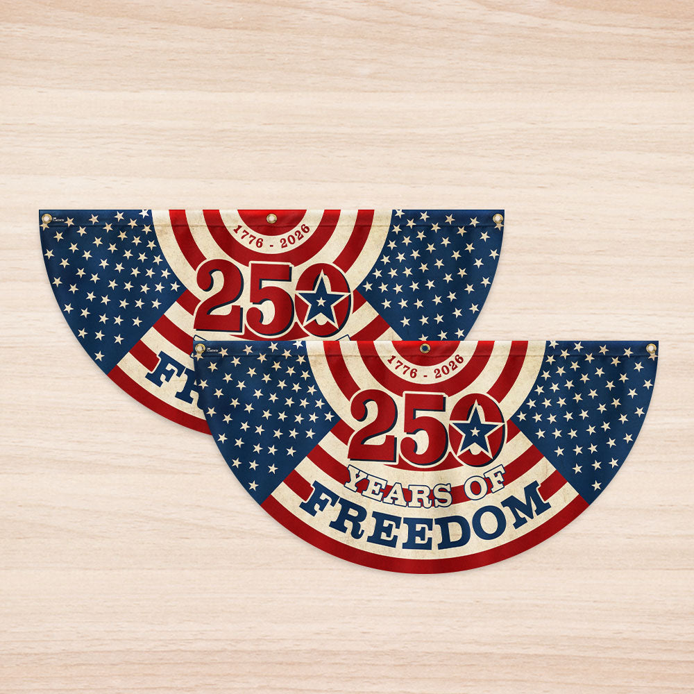 250 Years of Freedom Vintage Fan Flag 1776-2026