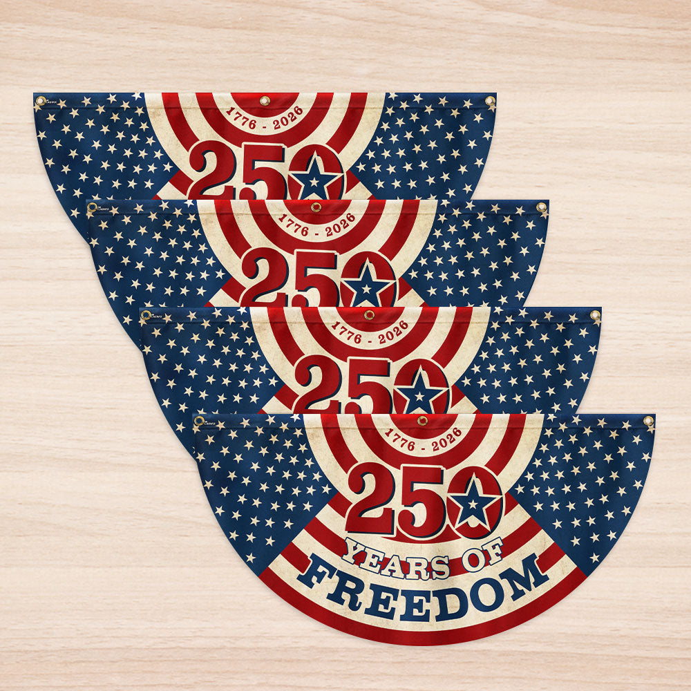 250 Years of Freedom Vintage Fan Flag 1776-2026