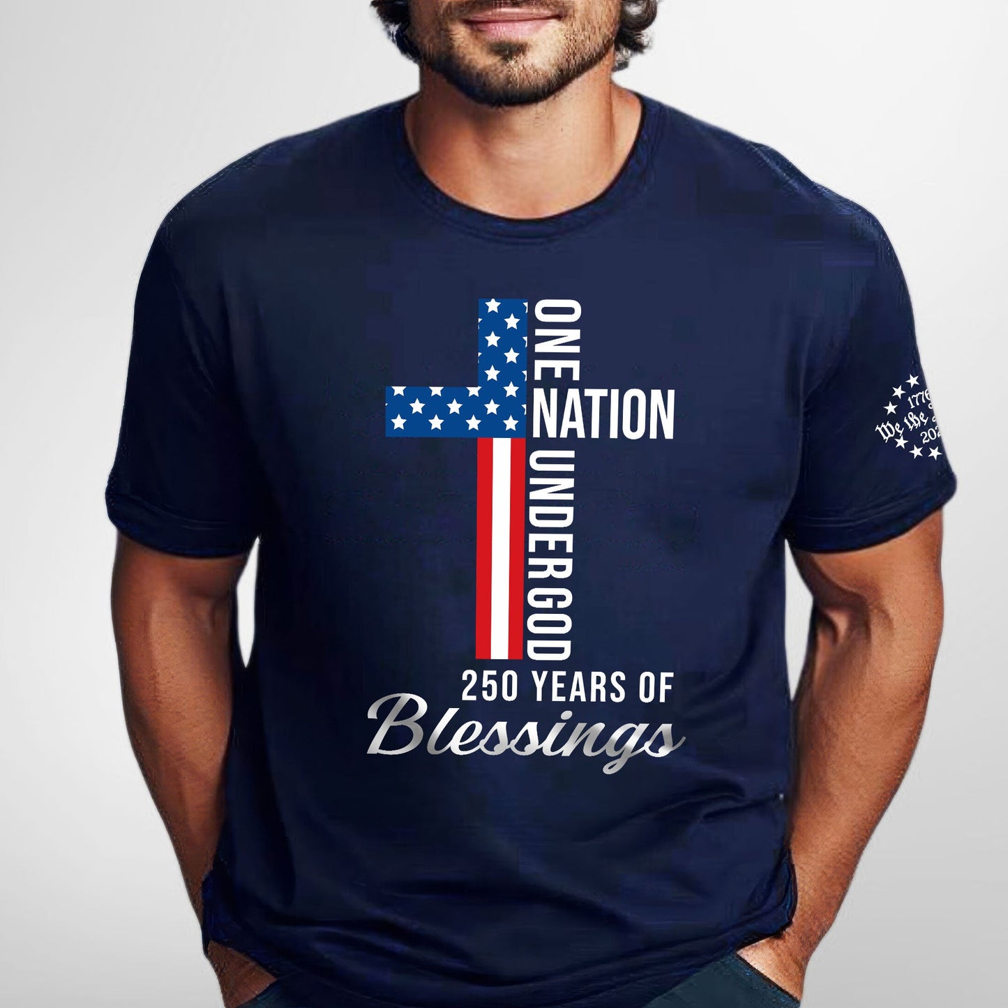 We The People Christian T-Shirt 250 Years One Nation Under God