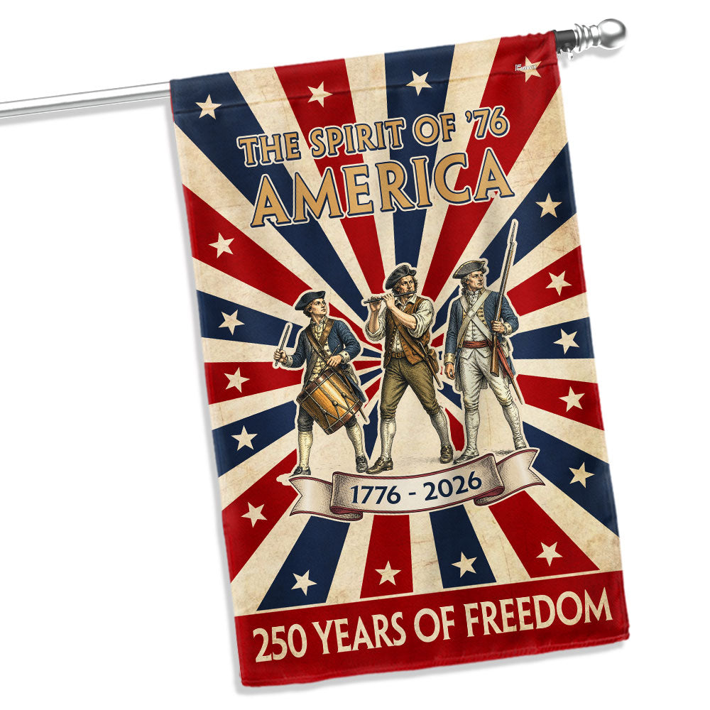American Revolution Garden Flag - Spirit of '76 250th Anniversary Decor