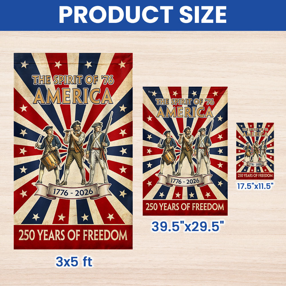 American Revolution Garden Flag - Spirit of '76 250th Anniversary Decor
