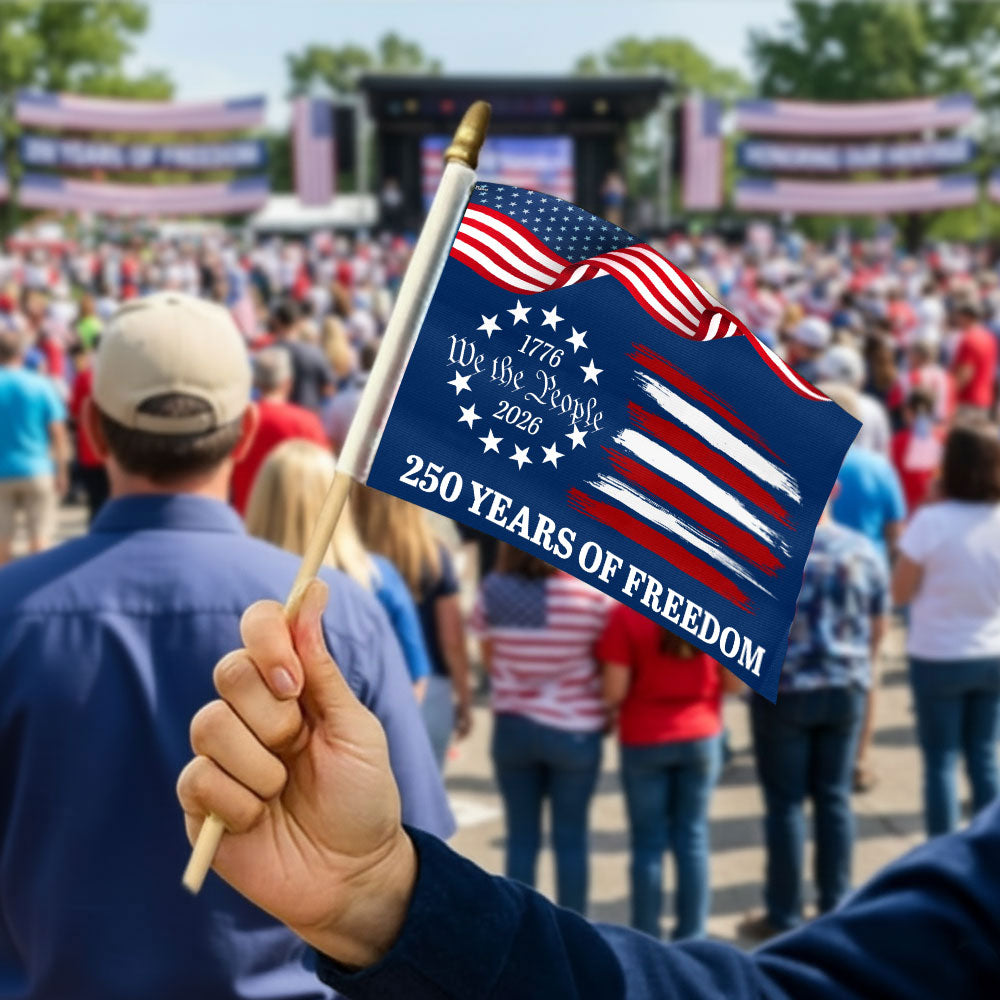 Handheld American Flag for 250th Anniversary Semiquincentennial 1776-2026