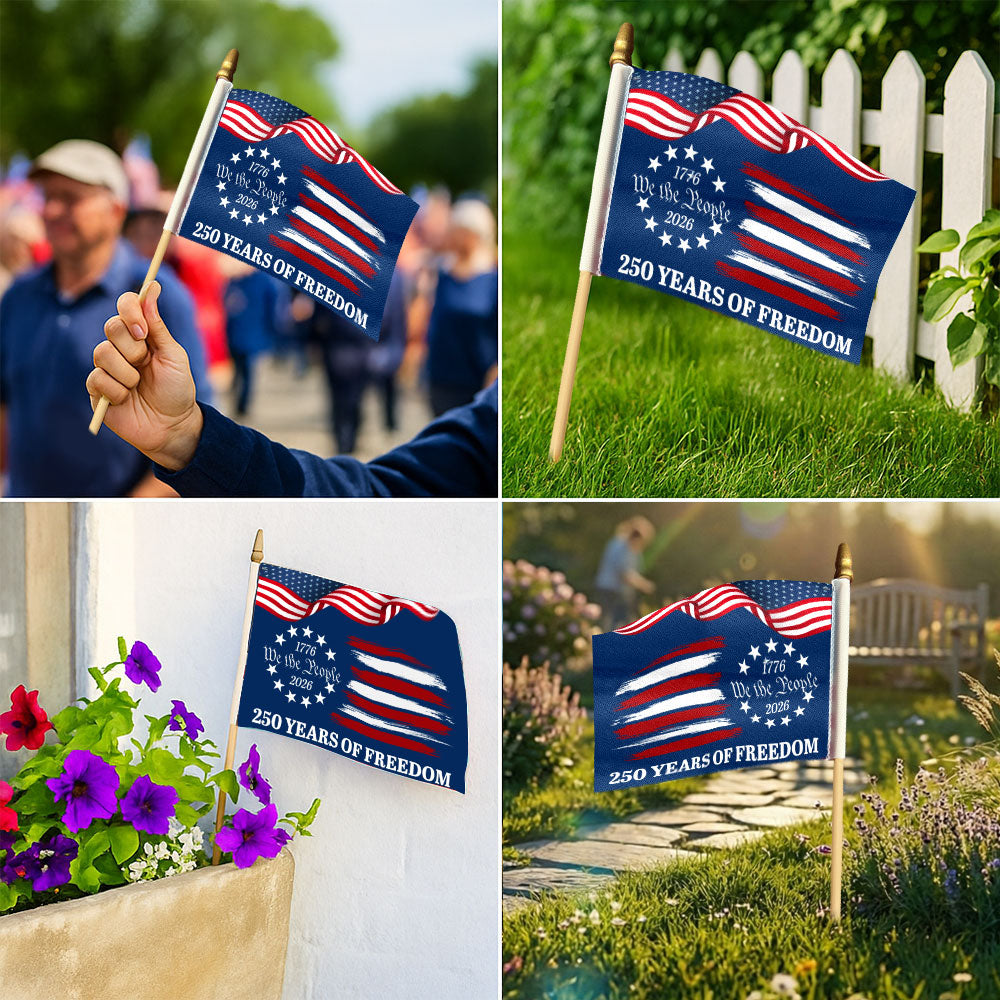 Handheld American Flag for 250th Anniversary Semiquincentennial 1776-2026