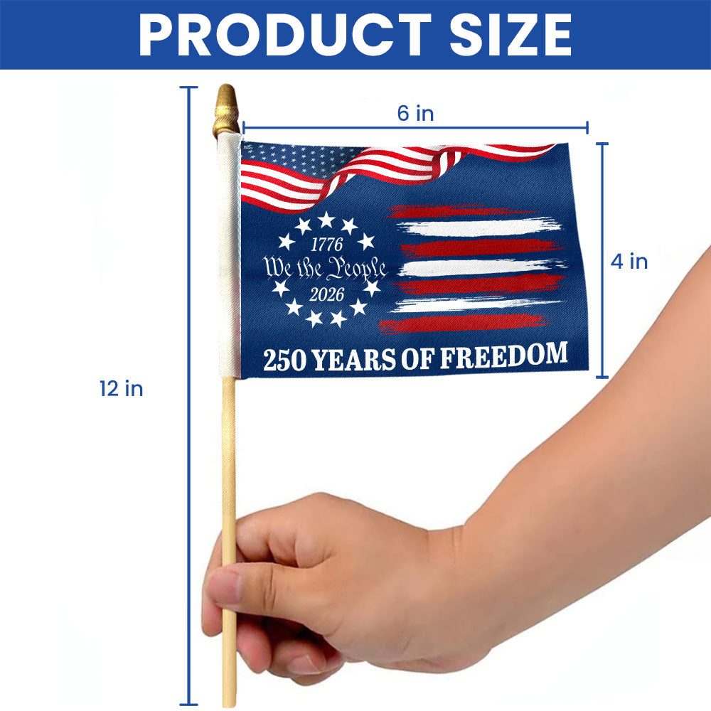 Handheld American Flag for 250th Anniversary Semiquincentennial 1776-2026