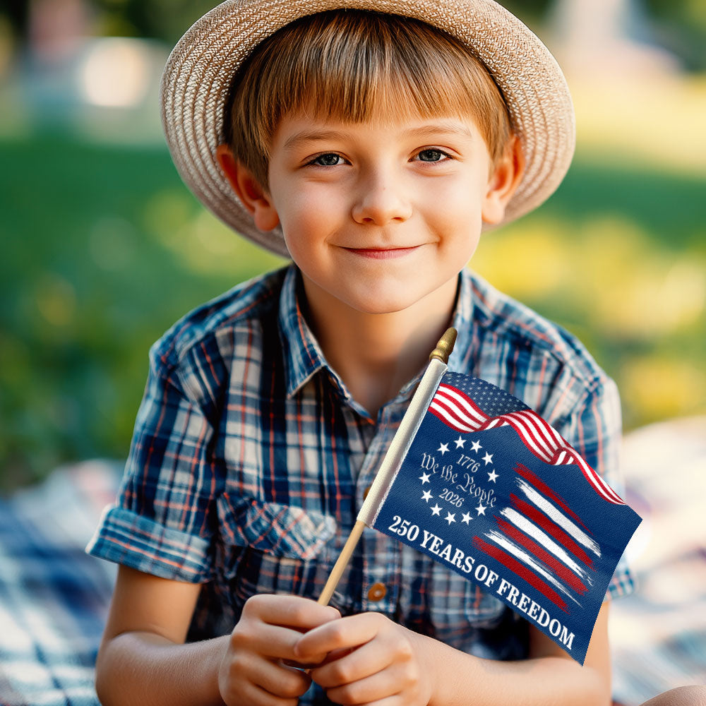 Handheld American Flag for 250th Anniversary Semiquincentennial 1776-2026