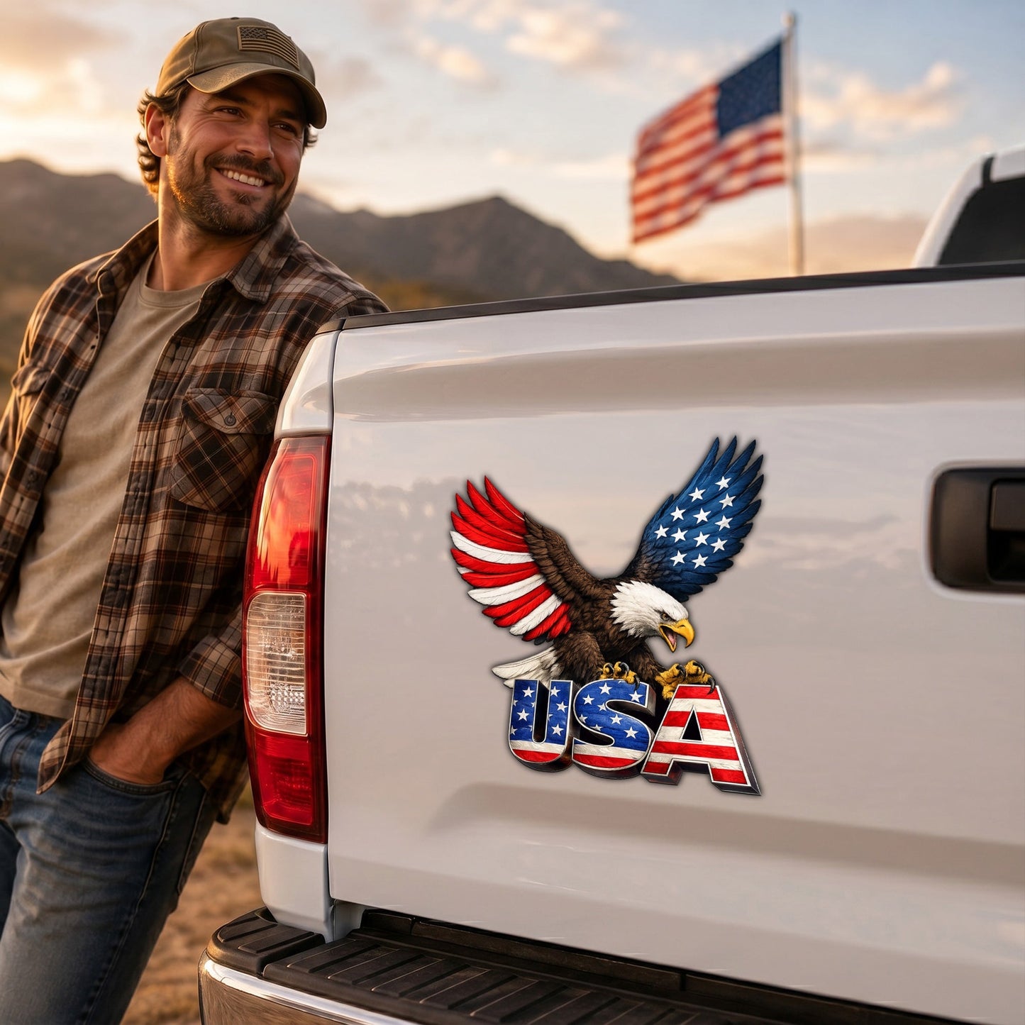 Bald Eagle American Patriotic Car Magnet for 250th Anniversary