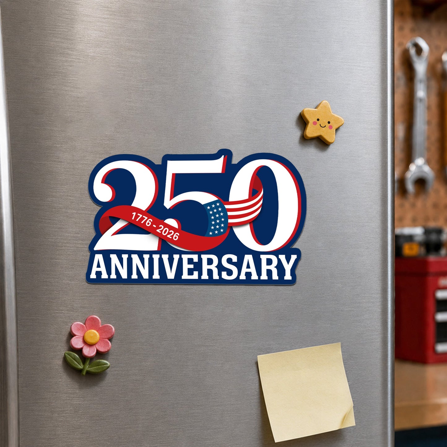 Patriotic 250th Anniversary Custom Magnet Sticker for Car and Refrigerator