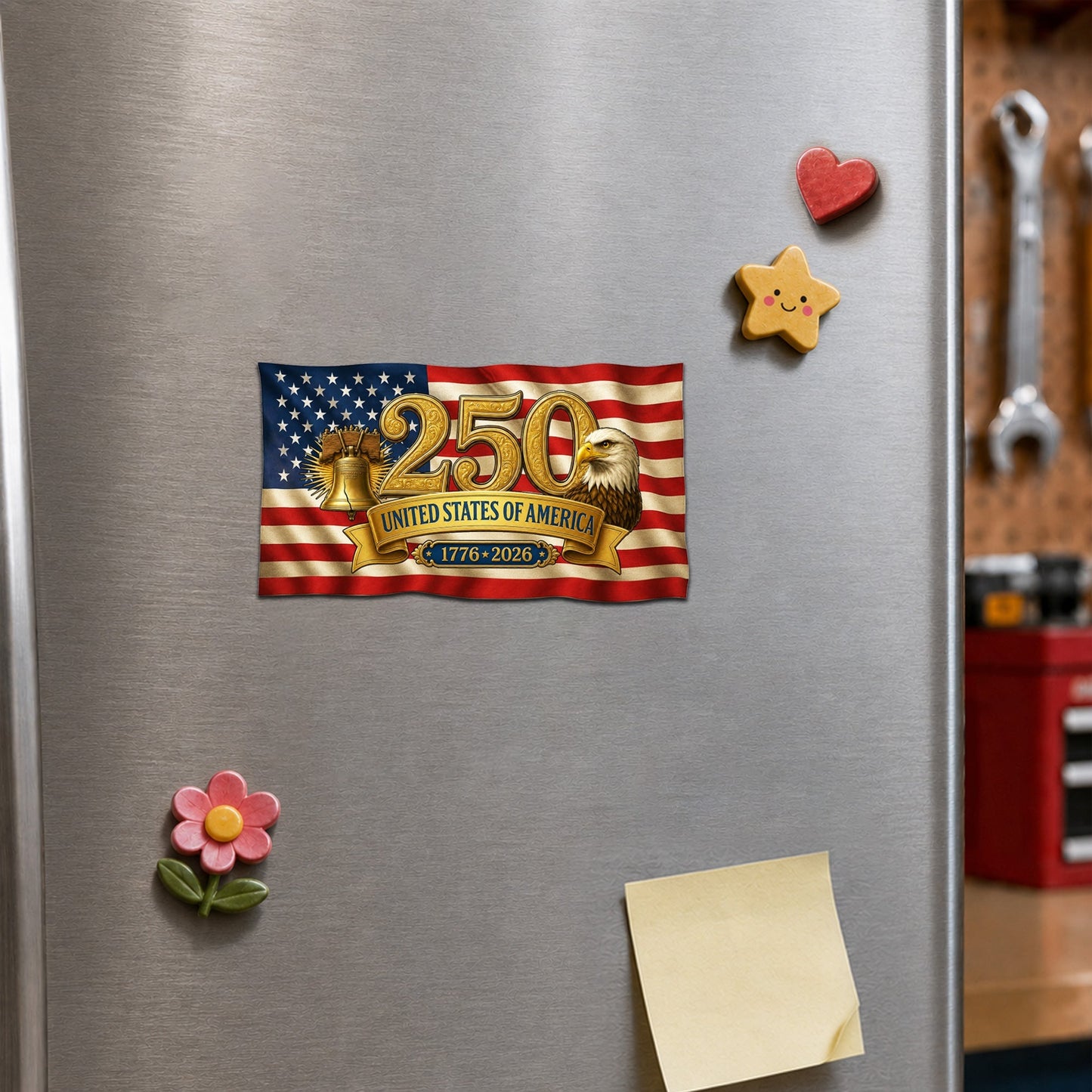 Custom Magnetic Refrigerator Stickers - 250 Years of America 1776-2026