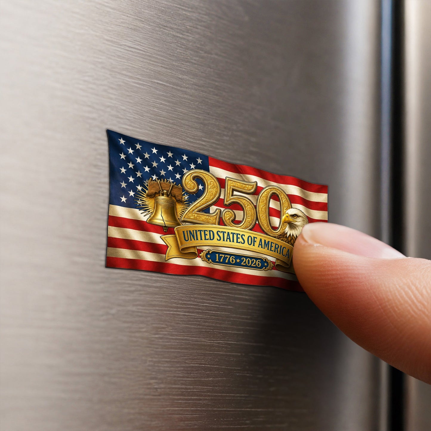 Custom Magnetic Refrigerator Stickers - 250 Years of America 1776-2026