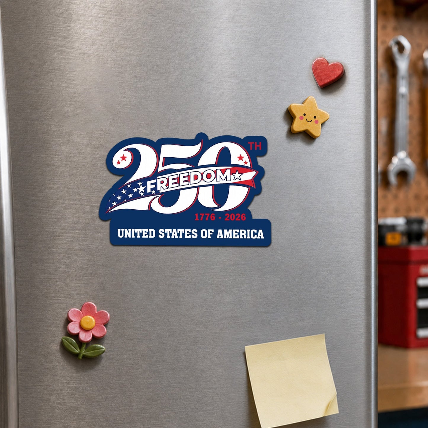 250 Years of Freedom Custom Magnet Sticker for Car and Refrigerator