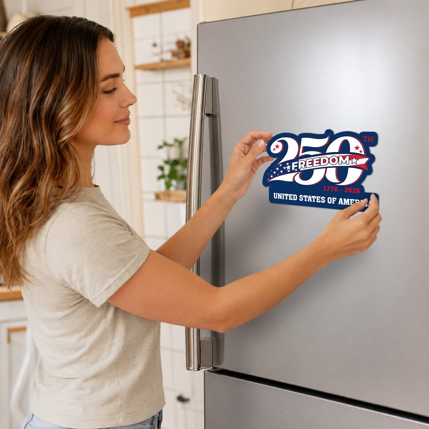 250 Years of Freedom Custom Magnet Sticker for Car and Refrigerator