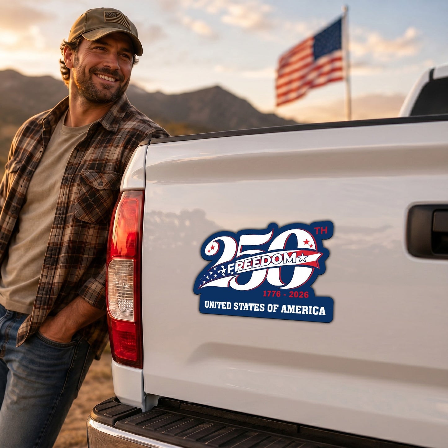 250 Years of Freedom Custom Magnet Sticker for Car and Refrigerator