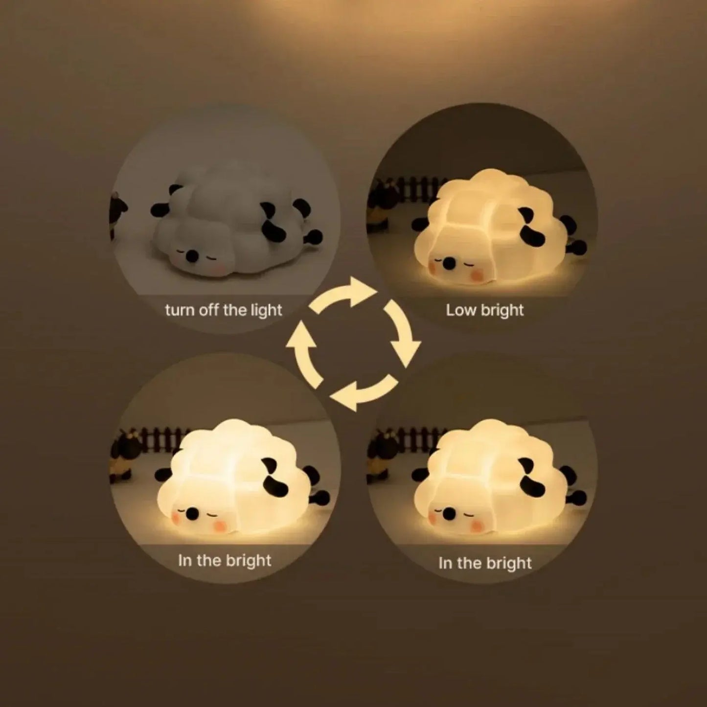 Animal-Shaped LED Night Lights with USB Rechargeable and Timer