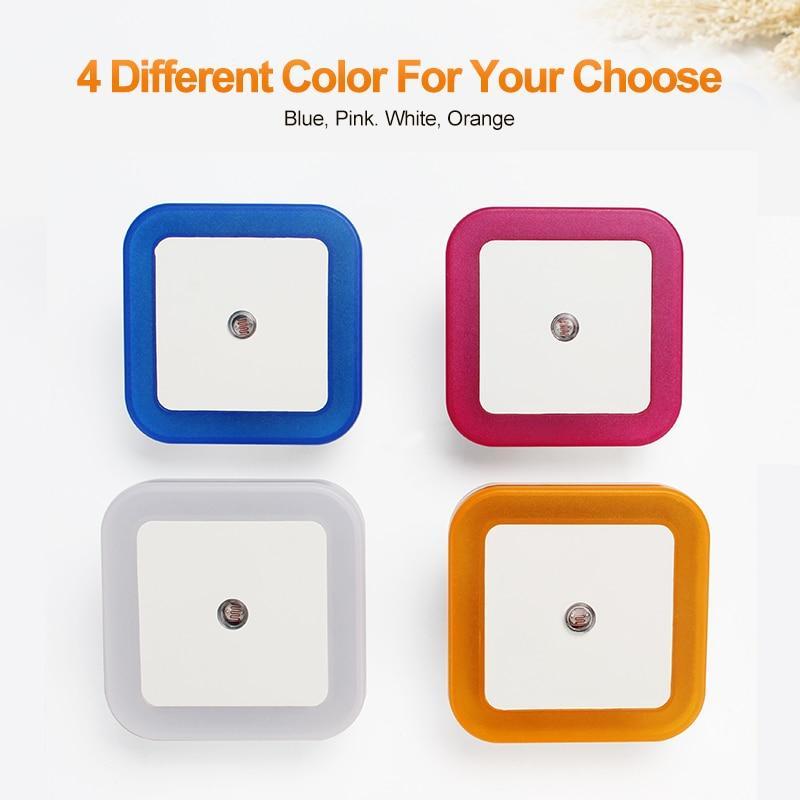 LED Night Light with Light Sensor and US/EU Plug, Energy Saving Lamp for Kids and Bedrooms