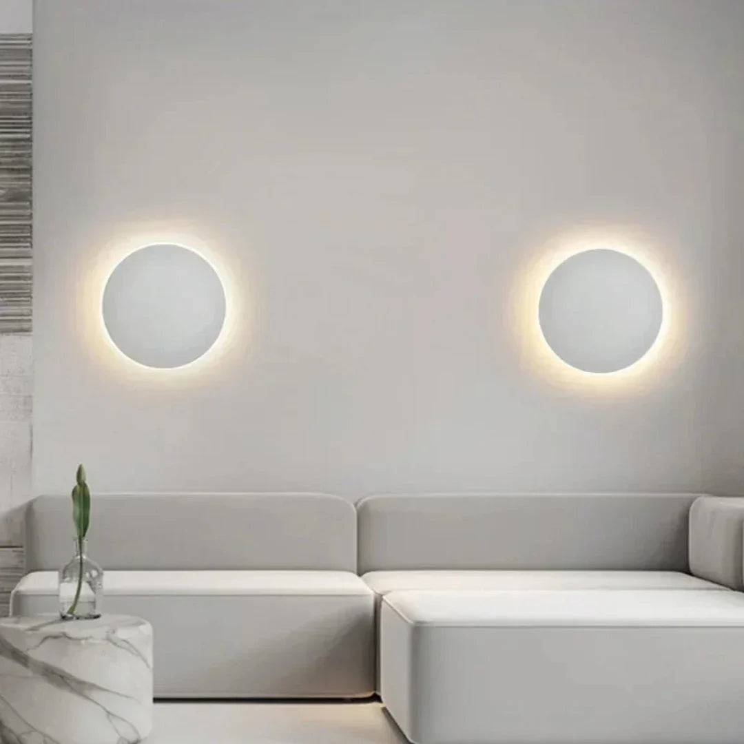 Round LED Wall Light - Modern Aluminum Design