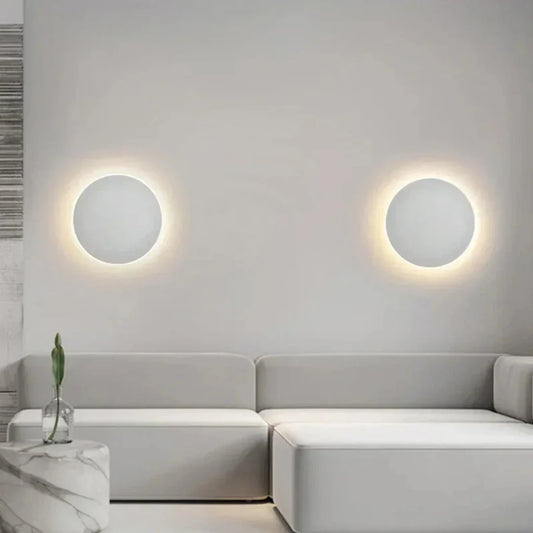 Round LED Wall Light - Modern Aluminum Design