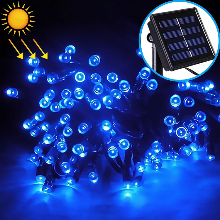 200 LED Solar String Lights - Waterproof Outdoor Christmas Decor, 72.5 ft, Blue
