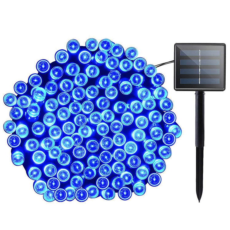 200 LED Solar String Lights - Waterproof Outdoor Christmas Decor, 72.5 ft, Blue