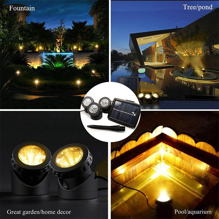 LED Solar Waterproof Underwater Spotlight Floodlight