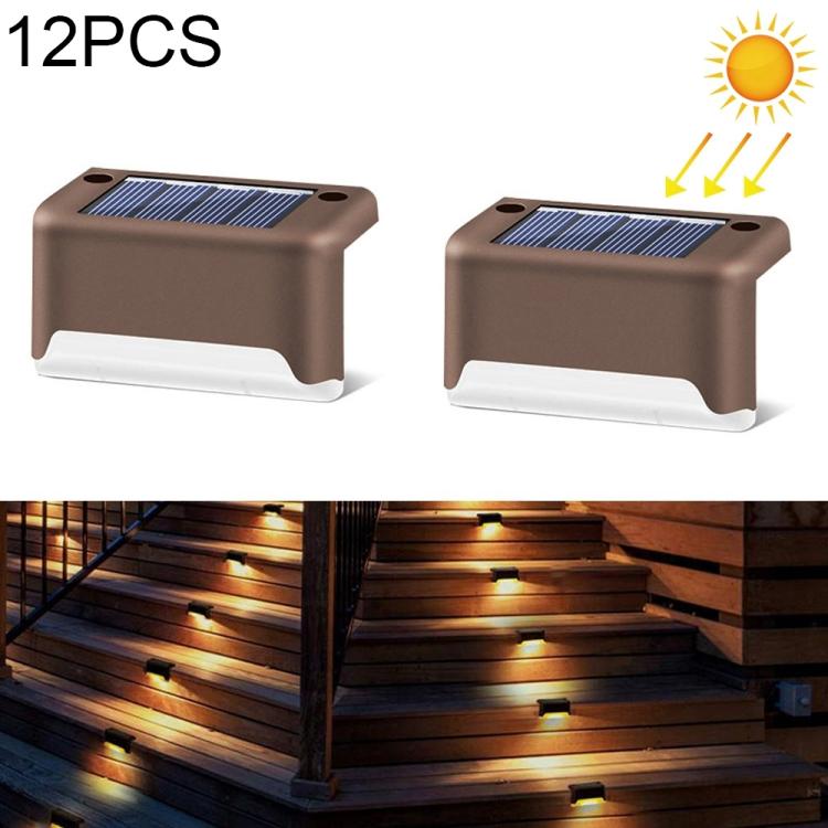 Solar Powered LED Outdoor Step Lights - IP65 Waterproof Garden Lamps, Warm White Light