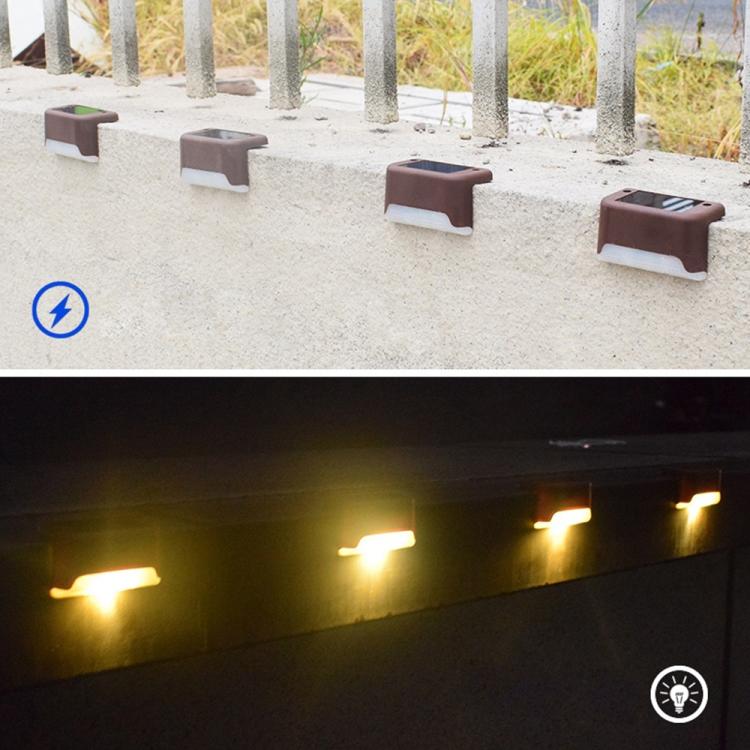 Solar Powered LED Outdoor Step Lights - IP65 Waterproof Garden Lamps, Warm White Light
