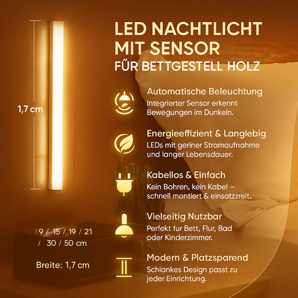 Motion-Sensor LED Night Light with Warm Glow