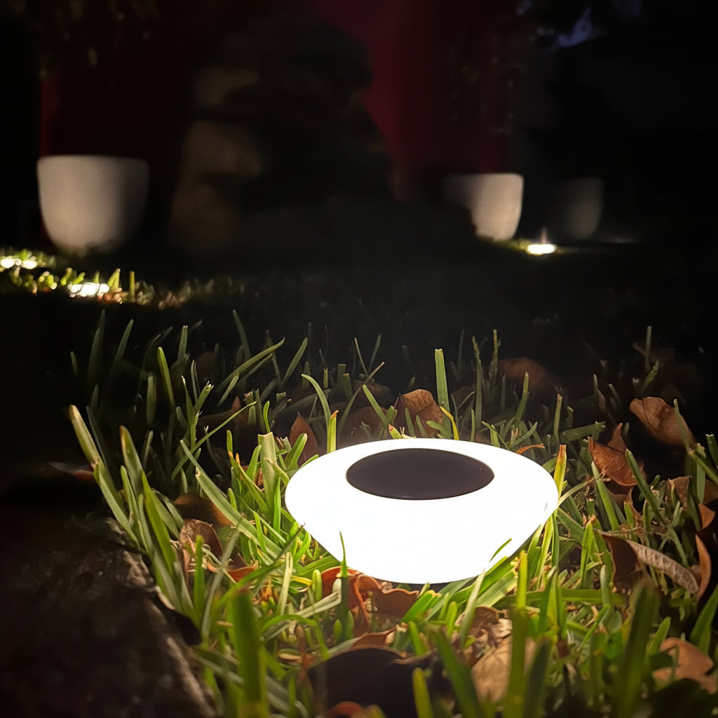 Solar LED Garden Pathway Lights with Automatic Dusk-to-Dawn Sensor