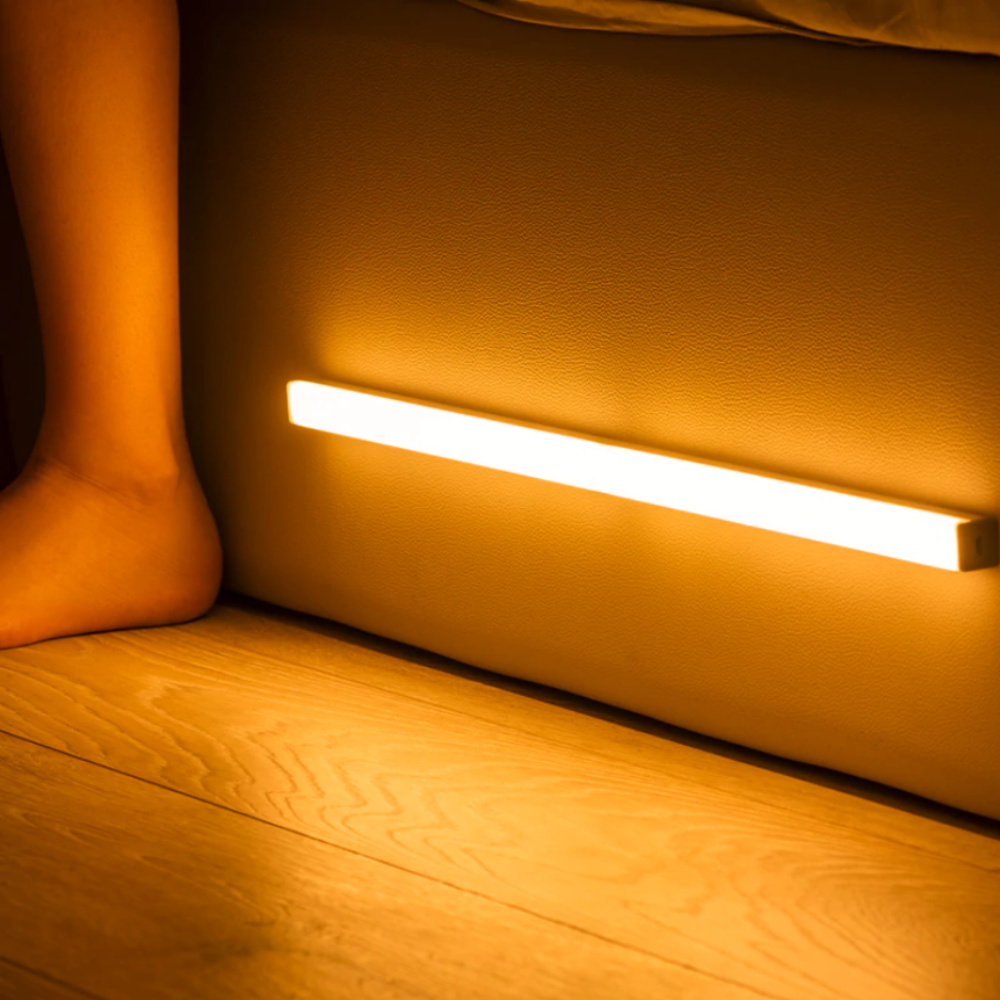 LED Motion Sensor Under Bed Night Light - Wireless Warm White