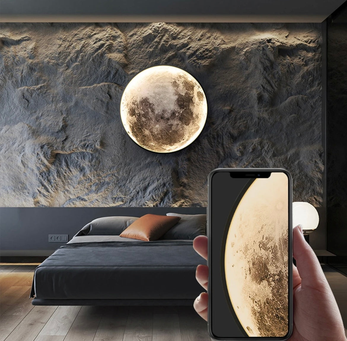 3D LED Moon Night Light with Soft Ambient Glow