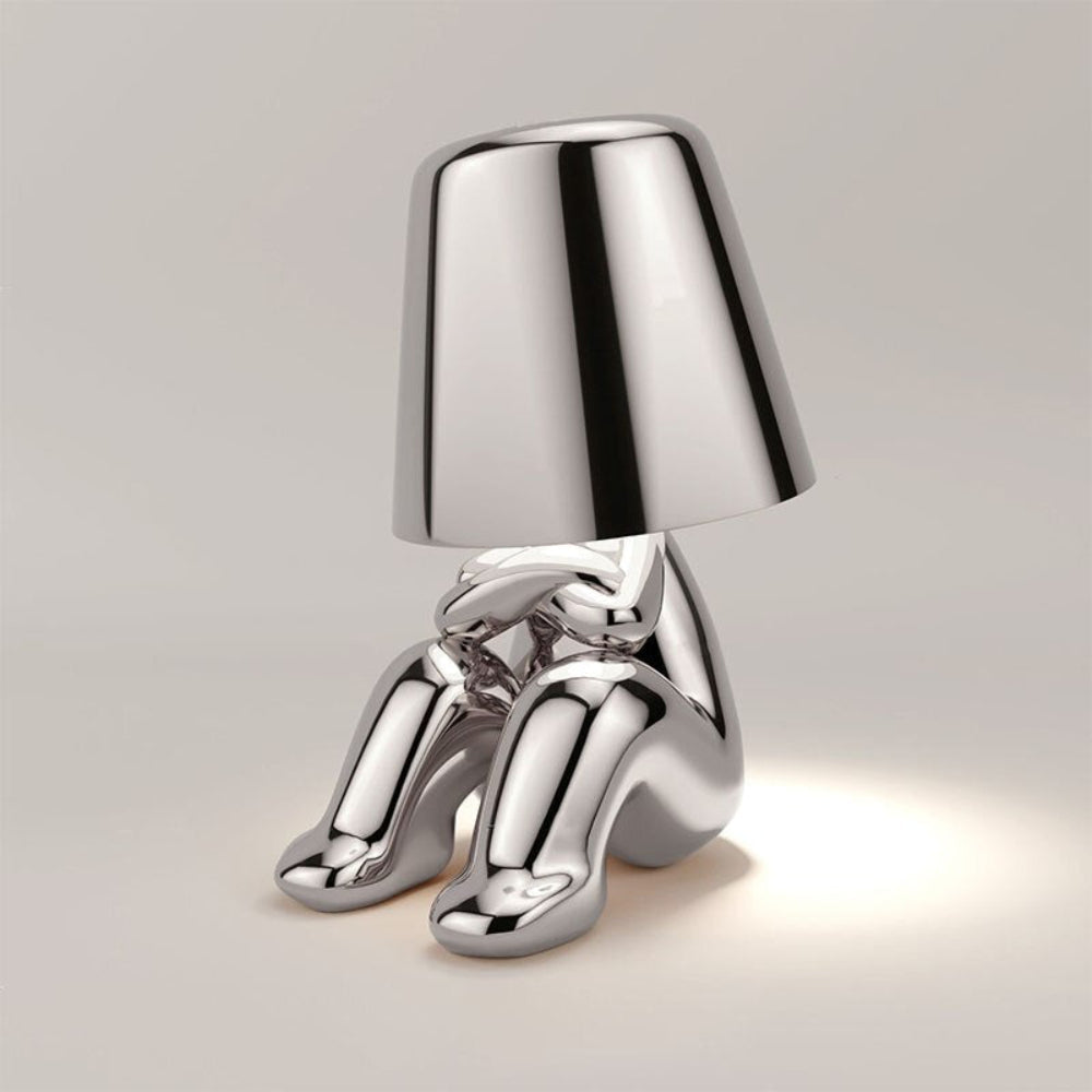 Sculptural Character LED Table Lamp with Rechargeable Battery