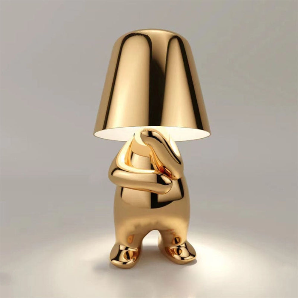 Sculptural Character LED Table Lamp with Rechargeable Battery