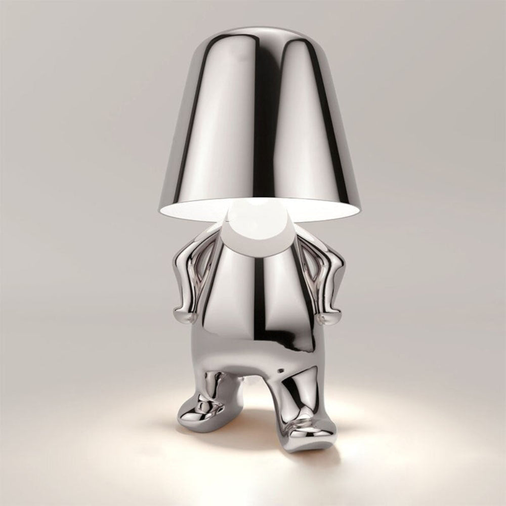 Sculptural Character LED Table Lamp with Rechargeable Battery