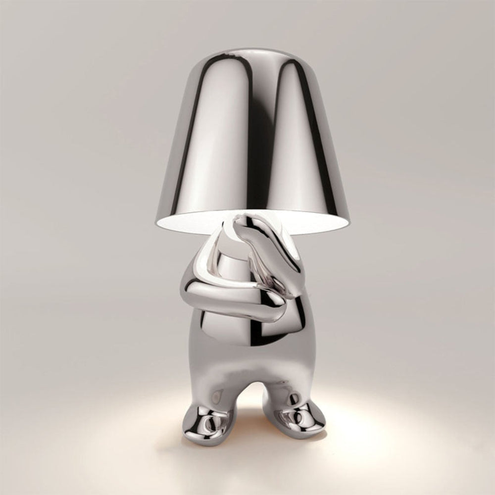 Sculptural Character LED Table Lamp with Rechargeable Battery