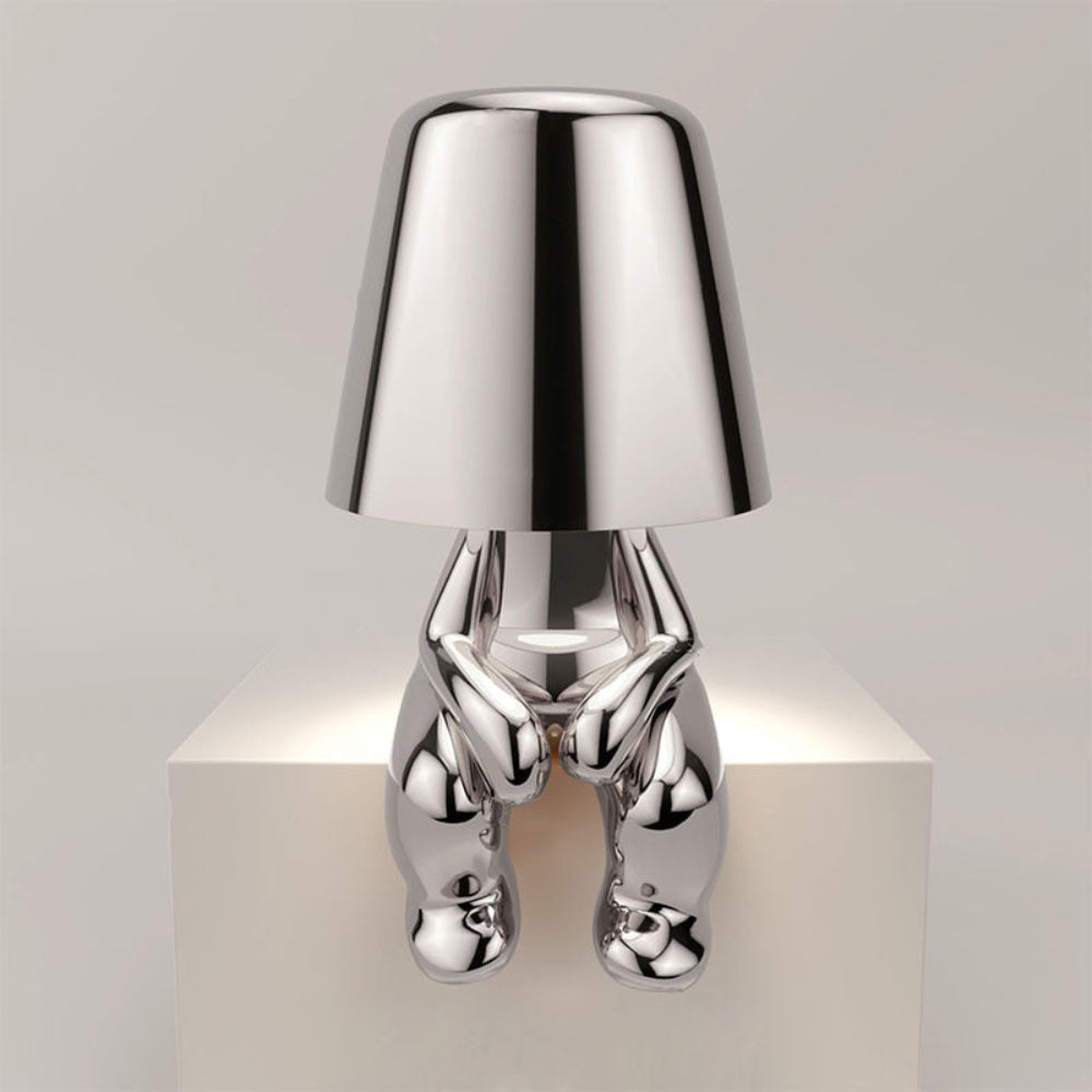 Sculptural Character LED Table Lamp with Rechargeable Battery