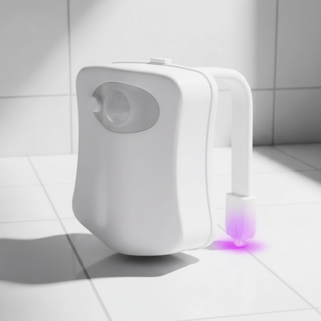 LED Toilet Night Light with Color Modes and Easy Adhesive Installation