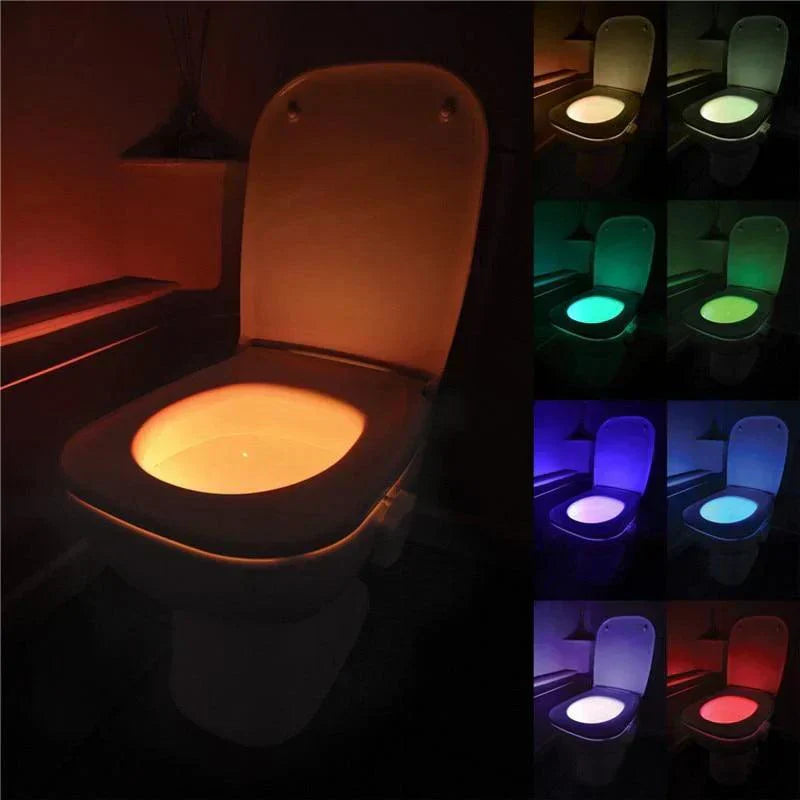 LED Toilet Night Light with Color Modes and Easy Adhesive Installation