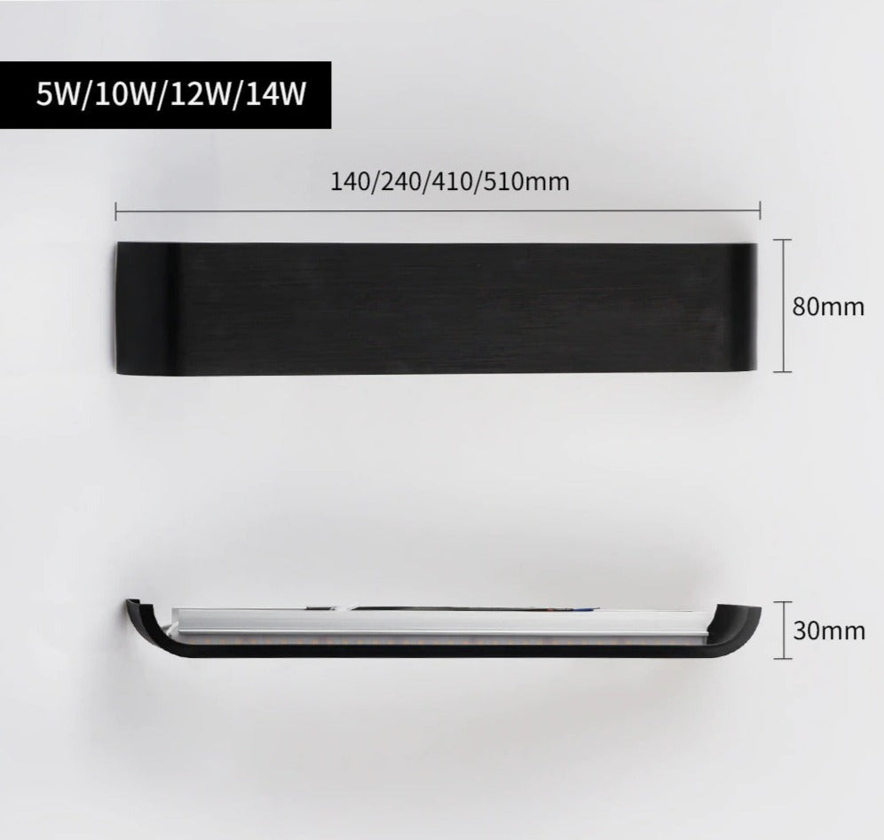 Modern LED Wall Lamp with Upward and Downward Illumination