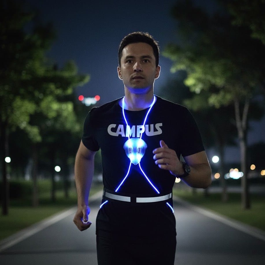 Reflective LED Safety Vest with Adjustable Fit for Running and Cycling