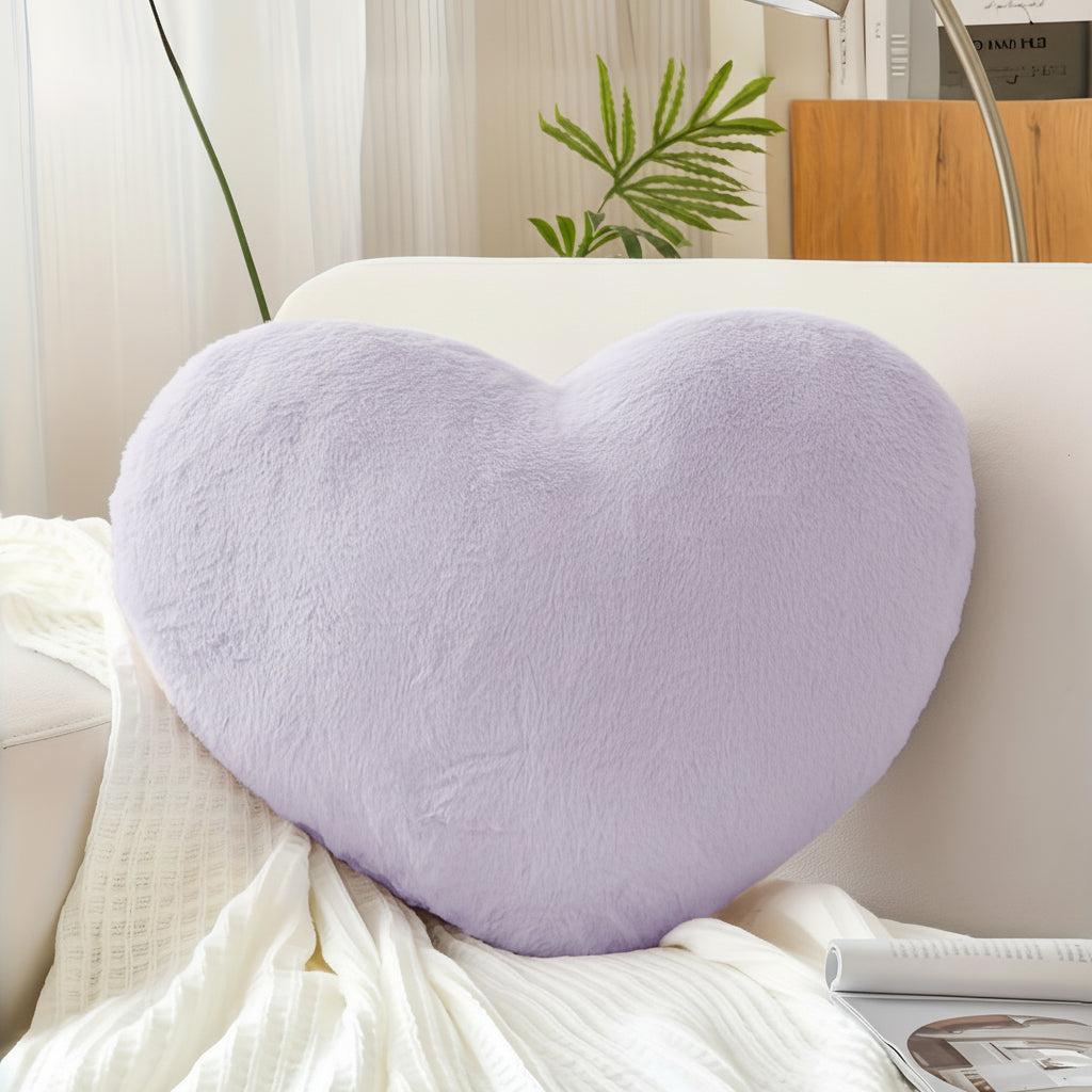 Soft Pink Heart Shaped Plush Pillow for Valentine’s Day Gift
