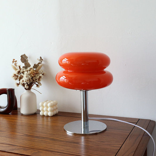 Italian Glass Table Lamp with Sculptural Design