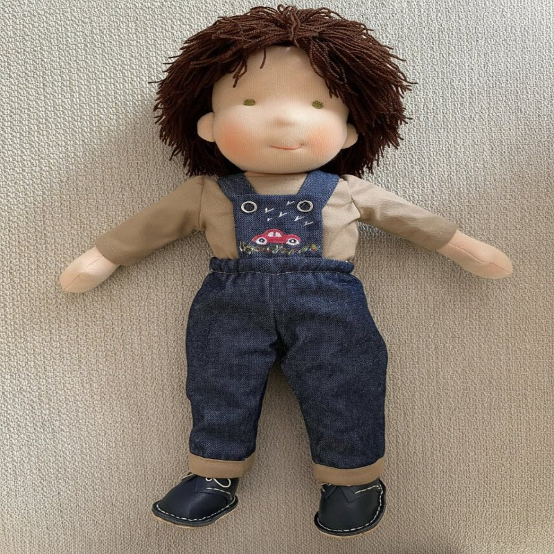 Handmade Waldorf Doll Crafted from Pure Cotton with a Soft 30 cm Body for Children