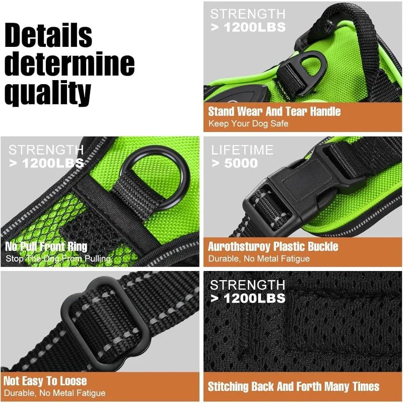 Rechargeable LED Dog Harness with Adjustable Fit and Three Light Modes