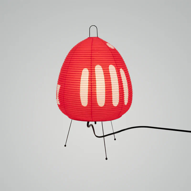 Japanese Rice Paper Table Lamp with Iron Base