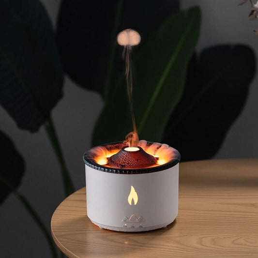 Aroma Humidifier with Flame Effect and Night Light