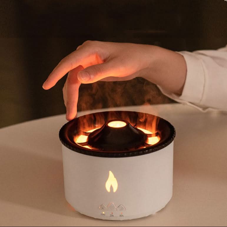 Aroma Humidifier with Flame Effect and Night Light
