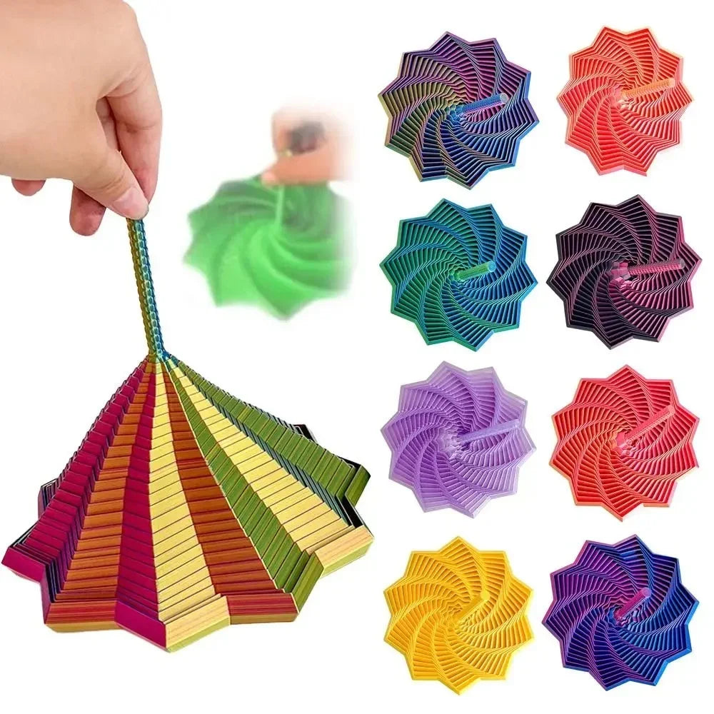 Layered Spiral Geometric Fidget Spinner