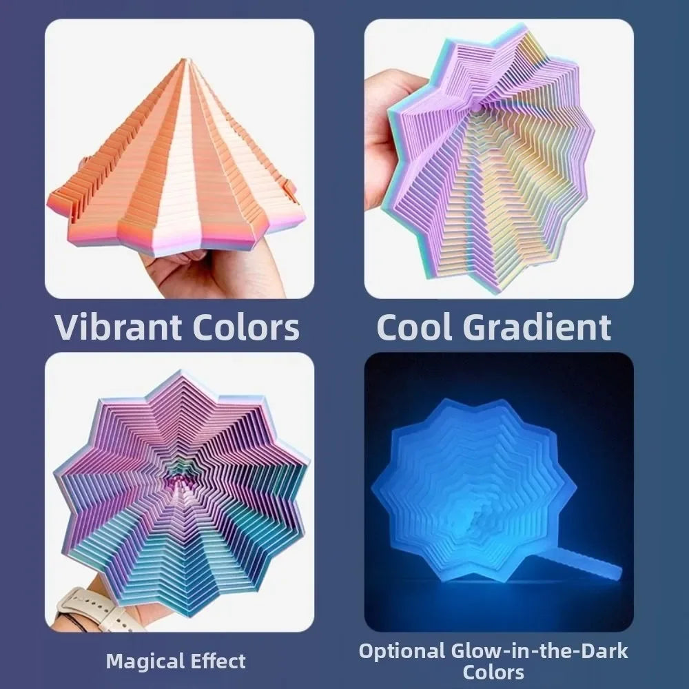 Layered Spiral Geometric Fidget Spinner