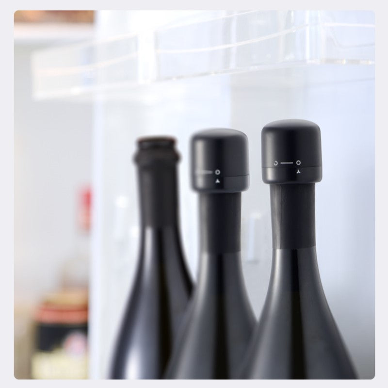 Reusable Silicone Wine and Champagne Bottle Stopper with Twist-Lock Seal